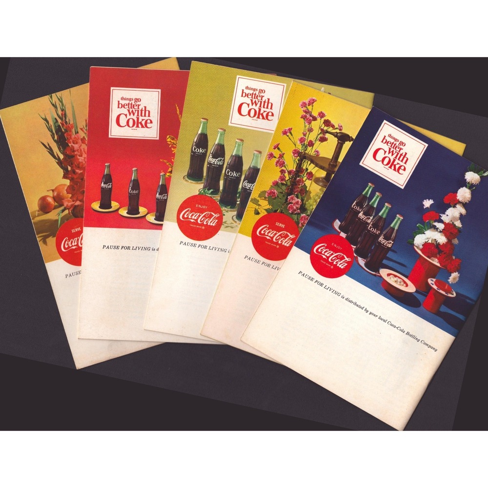 Vintage Coca-Cola Pause for Living Magazine Lot 1960s Advertising Booklets 5pc - Picture 2 of 2